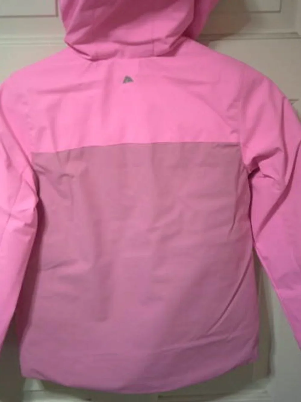 NEW OZARK TRAIL GIRLS SZ M 7/8 PINK SKI JACKET FULL ZIP 3 POCKETS WATER WIND RES